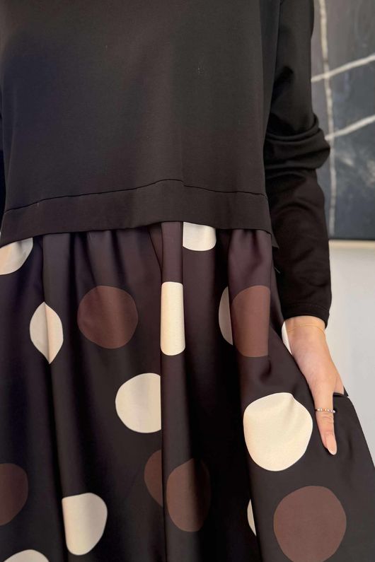 Dominian Smock Dress Polka Dot